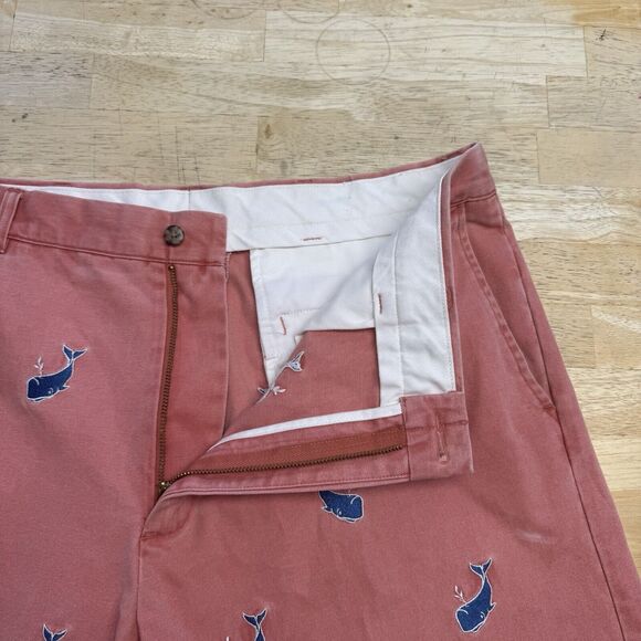 Murray's Toggery Chino Shorts Whale Nantucket Red Vintage Preppy Nautical 40 EUC - Picture 8 of 13